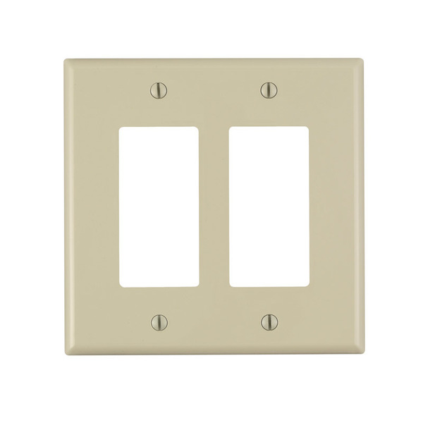 Leviton Wallplt Mid Decor 2G Iv PJ262-00I